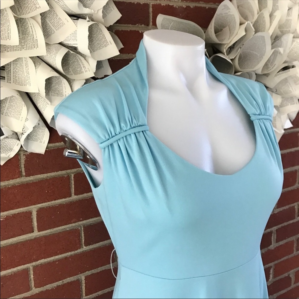 Vintage powder blue empire gown - Picture 3 of 6